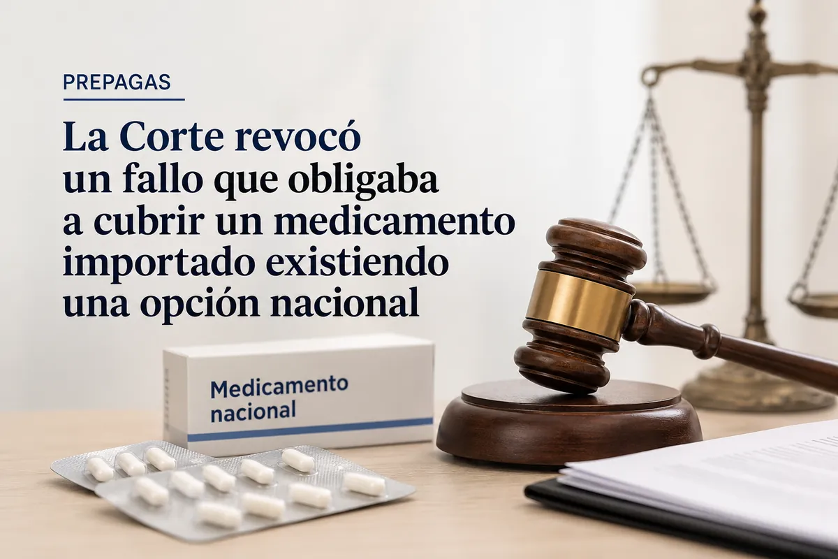 Prepagas: la Corte revocó un fallo que obligaba a cubrir un medicamento importado existiendo una opción nacional