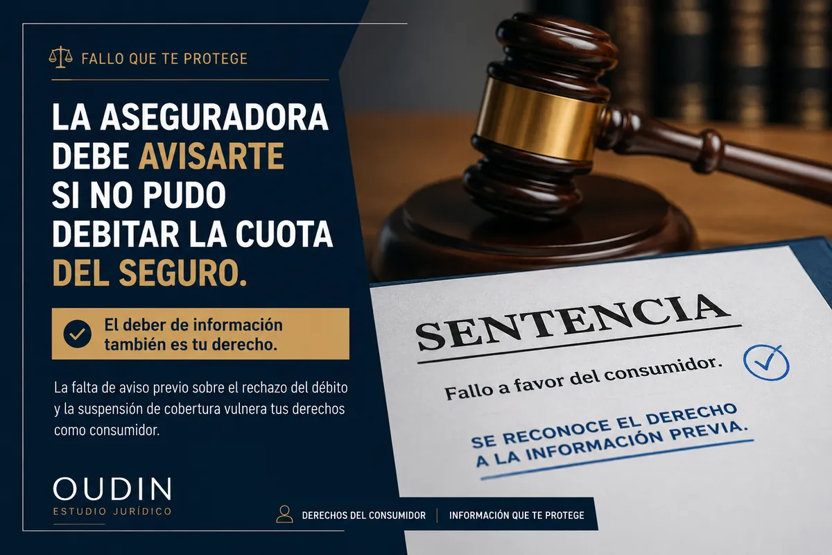 Seguro y débito automático: sin aviso previo, la aseguradora no puede suspender la cobertura